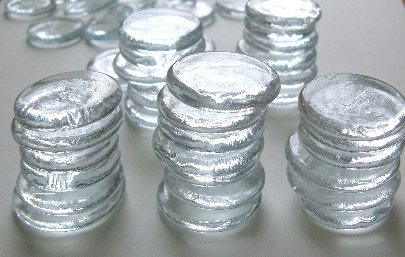 1.25'' Clear Flat Glass Discs 40 pieces