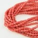 Coral Glass Beads - Orange Pink 4mm Coral Faceted Round Czech Glass Beads