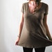 ORGANIC Pima Cotton Maternity Shirt - Animal Group Nouns Design - A-line Fit / Earth Bark