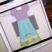 Happy Easter Dish Towel Dress in Violet, Aqua and Green