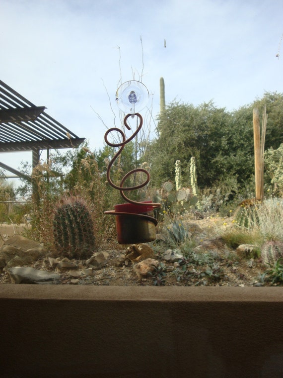 Window-Mounted Bee-Proof Hummingbird Feeder by copperhummingbird