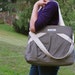 Adult Organic Vegan Weekender in Grey and Ivory