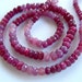 SALE- 7 Inch 1/2 Strand of Shaded Raspberry Pink Ruby faceted Rondelles Precious Gemstone Beads3mm -4.5mm Reduced from 37.28