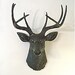 Ebony Stag........Faux Taxidermy,Mount,Deer Head,Antlers,Buck,Black