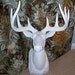 White Stag,Deer Head,Mount,Faux Taxidermy,Antlers,Life Like