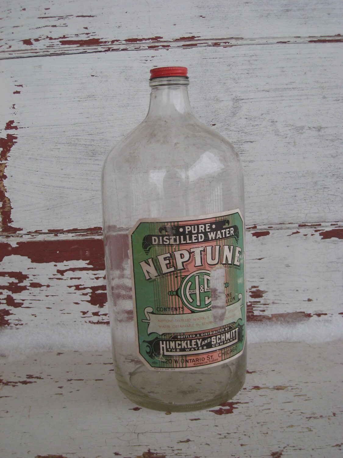 Antique Hinckley and Schmitt Water Bottle Neptune Pure