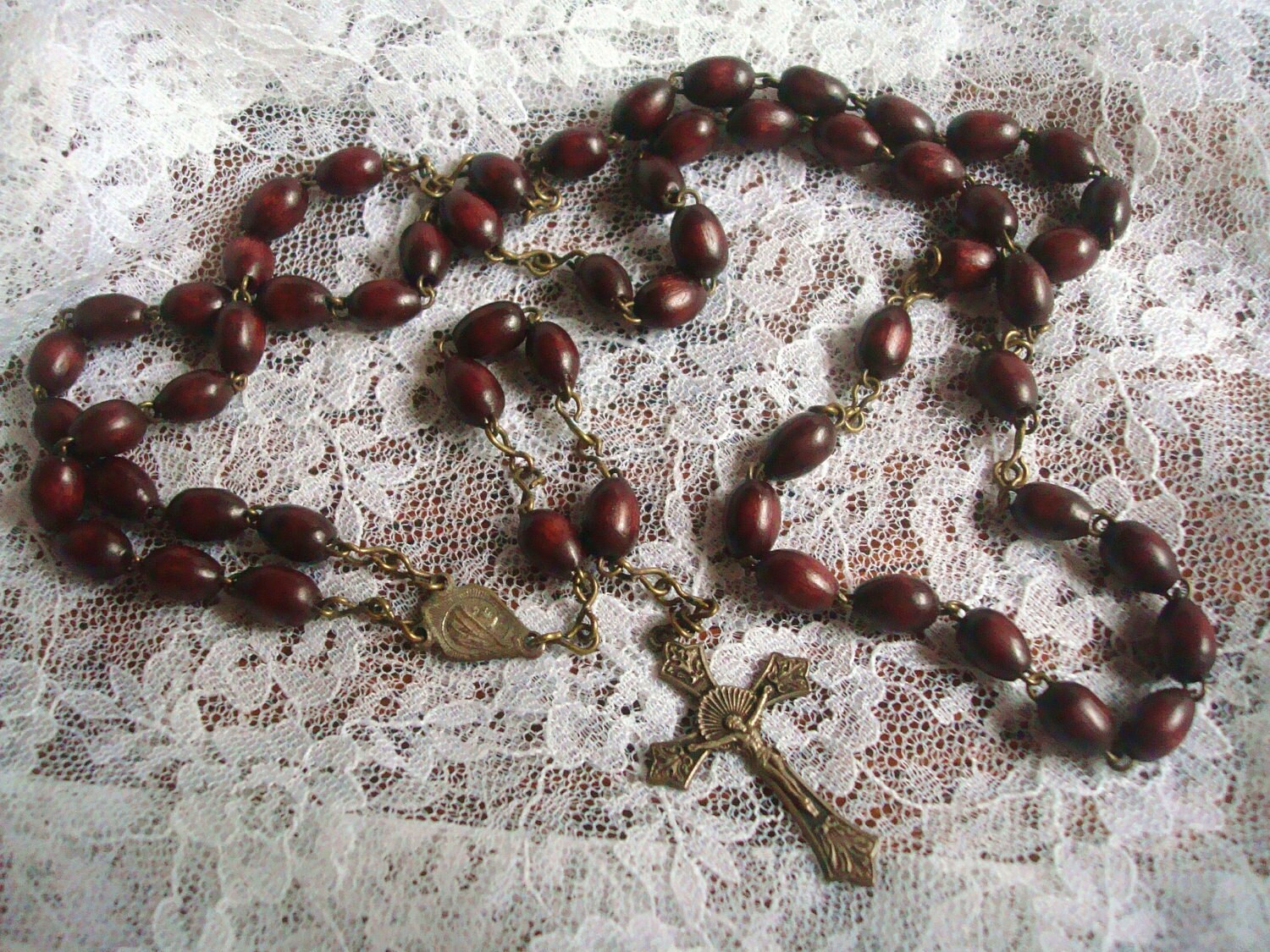 Antique Italian Rosary Beads by oldmrsdaisy on Etsy