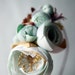 flower crown teal floral fascinator 'subterranean'