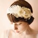 the harpist - ivory bridal hair band
