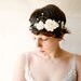 ethereal flower tiara, bridal hair wreath - whisper- wedding accessory head piece