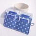 Tea Wallet Tea Bag Holder Small Wallet Suede Wallet Business Card Holder - Brown Suede with Blue and White Polka Dots - READY MADE