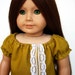 American Girl Doll Clothes - A Peasant Top in Echino Green