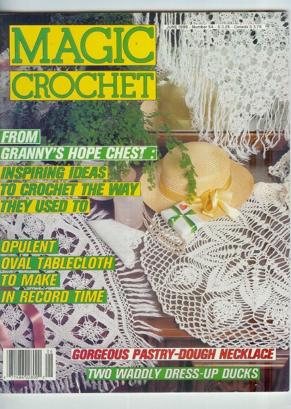 Vintage 1980s MAGIC CROCHET Magazine Pattern Book June 1988