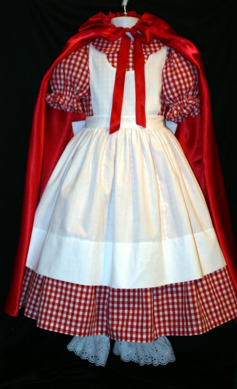 Little RED RIDING HOOD Dress/Costume Set Custom Child Size