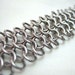 European-style woven chainmaille bracelet in aluminum