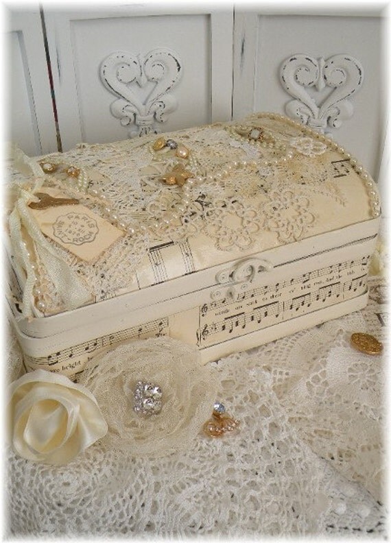 Victorian Vintage Bride Bridal Treasure Chest keepsake box