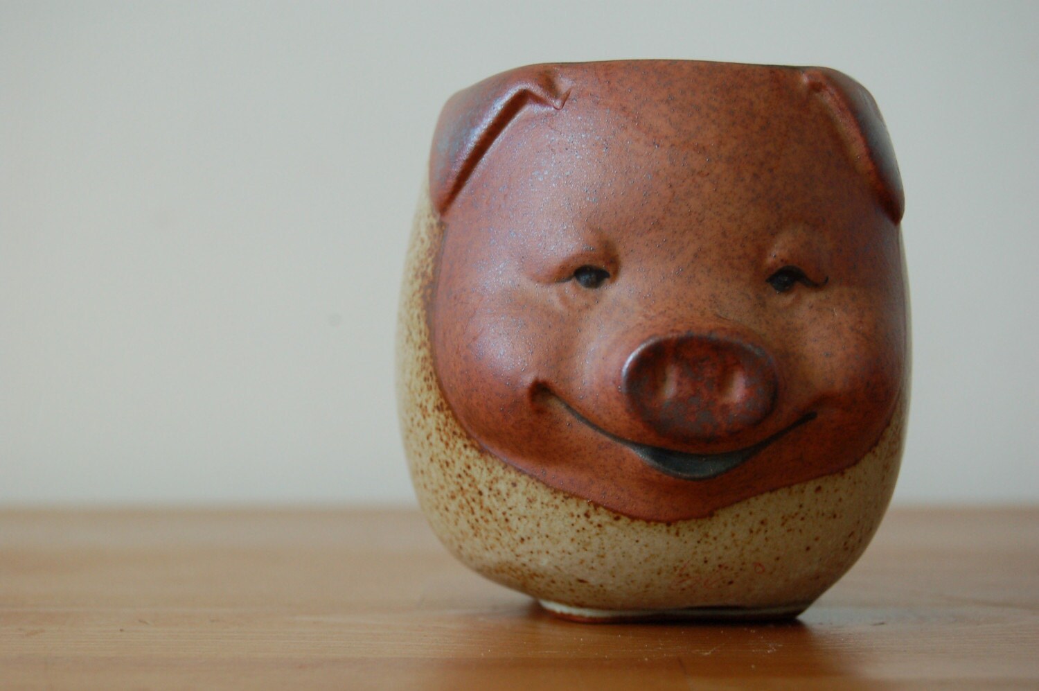 vintage stoneware little PIG coffee mug. by ...