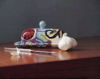 Ceramic Butter Dish Butter Dish with Lid Butter Dish Urban Fusion Butter Dish Pottery Boho Kitchen Hostess Gift for Her Romy and Clare UF