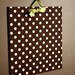 Magnet Board (Extra Large 20x20) - Magnetic Memo Board - Bulletin Board - Brown and Ivory Dots- READY To Ship