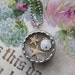 Vintage Watch Tin - Day at the Beach - Ocean - Sea- Sand - Keepsake Memory Pendant - Vacation Keepsake -
