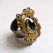 Black Spinel Oak Leaf Ring Sterling Silver RESERVED