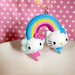 Rainbow Daniel and Hello Kitty Tokidoki Rainbow Cloud Thunderblots Shaped Pendant Fairy Kei Harajuku Lolita inspired Star beaded Necklace