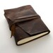 Handmade Leather Journal, The Rugged Traveler in Dark Brown