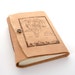 Leather Travel Journal and Sketchbook, Hand Printed with Vintage Inspired Hot Air Balloon