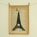 Eiffel Tower Art Relief Print, Travel Art in Black and Cream, Paris Print ON SALE