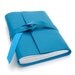 Handmade Blue Leather Journal and Sketchbook in Turquoise Kidskin