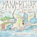 Custom Wedding Map -- Pen and Ink with Watercolor -- Digital File