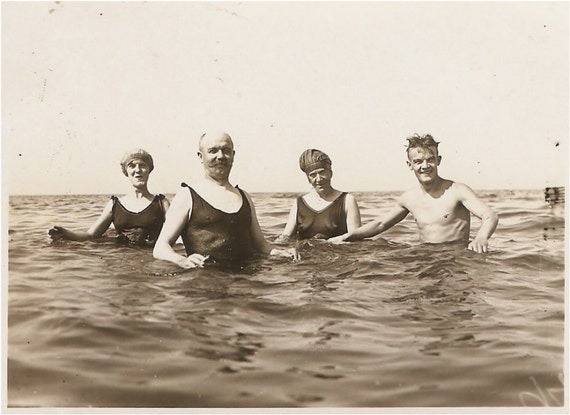 Items similar to Funny Risque ANTIQUE 1920's SWIMMING PHOTO of Gals and ...