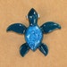 Sea Turtle Boro Glass Pendant ... "Created by Tom Heath"