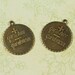 6 Brass Ox French Charms Je T Aime Plus Qu Hier Moins Que Demain Jewelry Finding 656