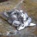 6 Antique Silver Large Kitty Cat Metal Stamping Jewelry Finding 1076