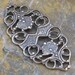 6 Antiqued Brass Flat Filigree Connector Jewelry Findings 1262