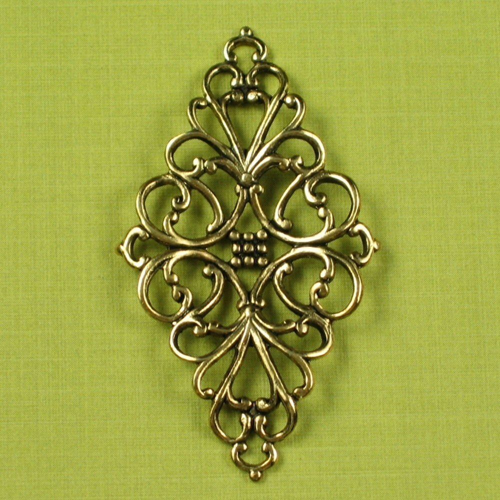 6 Antique Gold Victorian Filigree Jewelry Findings 512