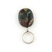 magnetic id badge holder - multi-colored dichroic fused glass