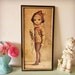 Vintage Maio Big Eyed Ballet Dancer Harlequin Framed
