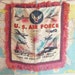 Vintage Fringed Souvenir Pillow Cover Air Force