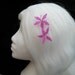 75% off SALE -Pink Lily beaded hair pins, pair- ready to ship