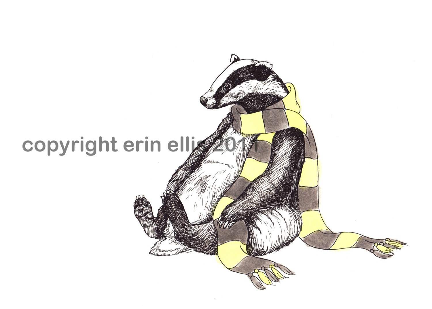 Hufflepuff Badger 8x10 Print