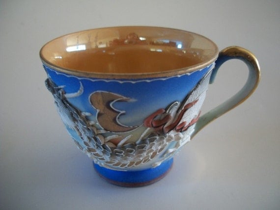 Tea Cup Japanese  Dragon vintage japanese cups Vintage
