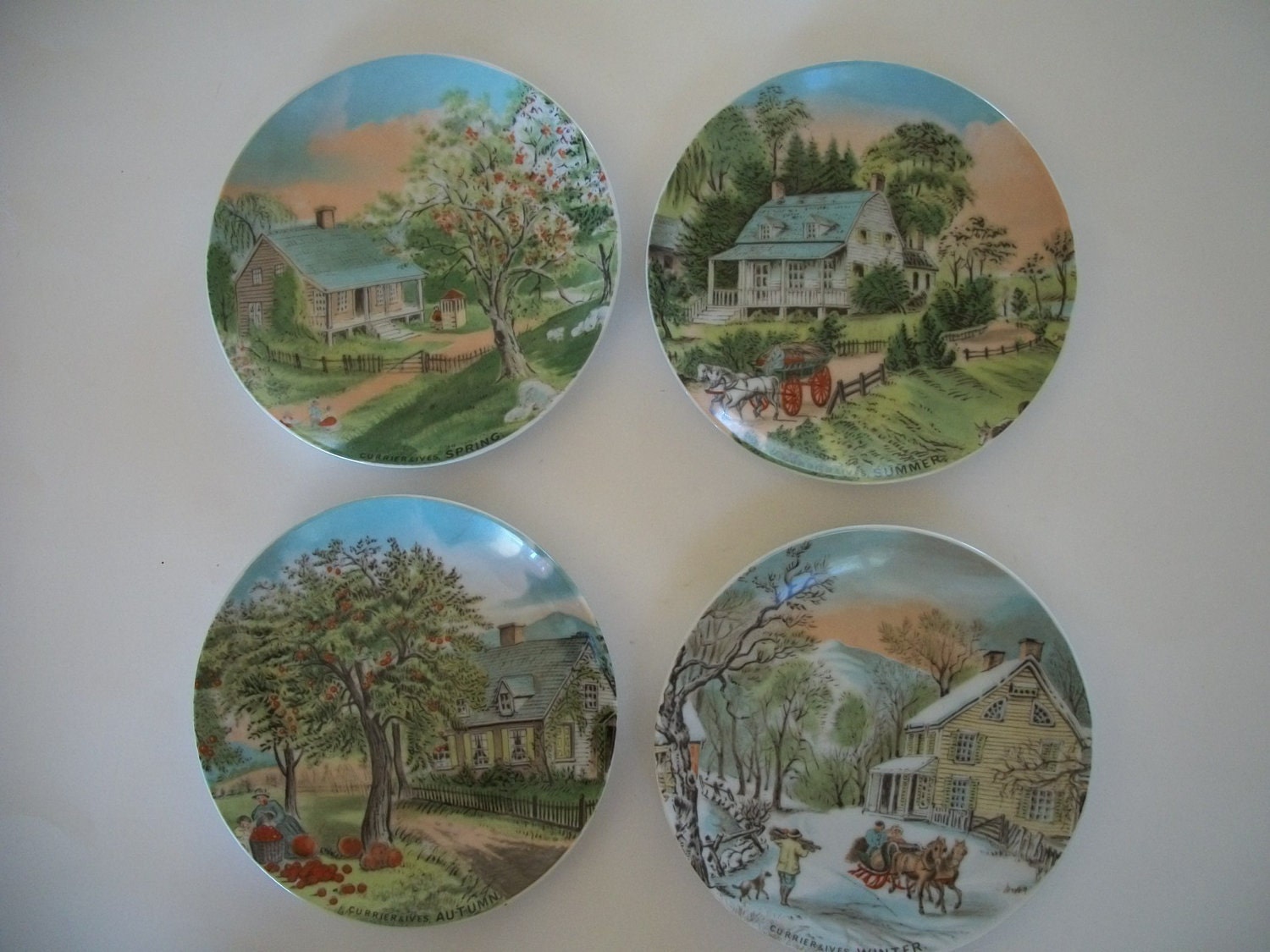 Currier & Ives Four Seasons Plates