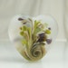 Etched Lampwork Heart Focal