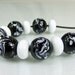 Black and White Lampwork Bead Set