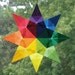 Rainbow Mandala Waldorf Window Star