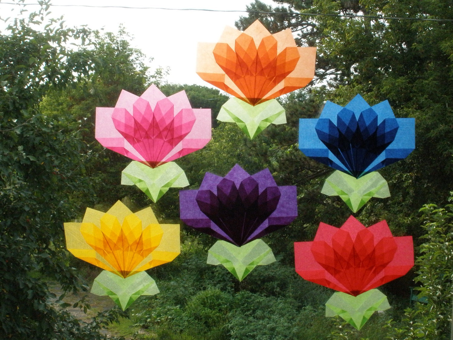 Yellow Flower Window Decoration (Similar to Translucent Waldorf Window