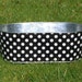Black and White Polka Dot Large Oblong Galvanized Tub Infant Photo Prop