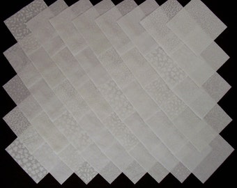 WHITE on WHITE 100% cotton Prewashed 4 inch Quilt Block Fabric Squares (#stk1B)